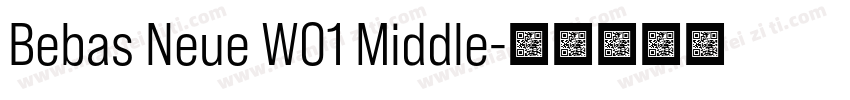 Bebas Neue W01 Middle字体转换